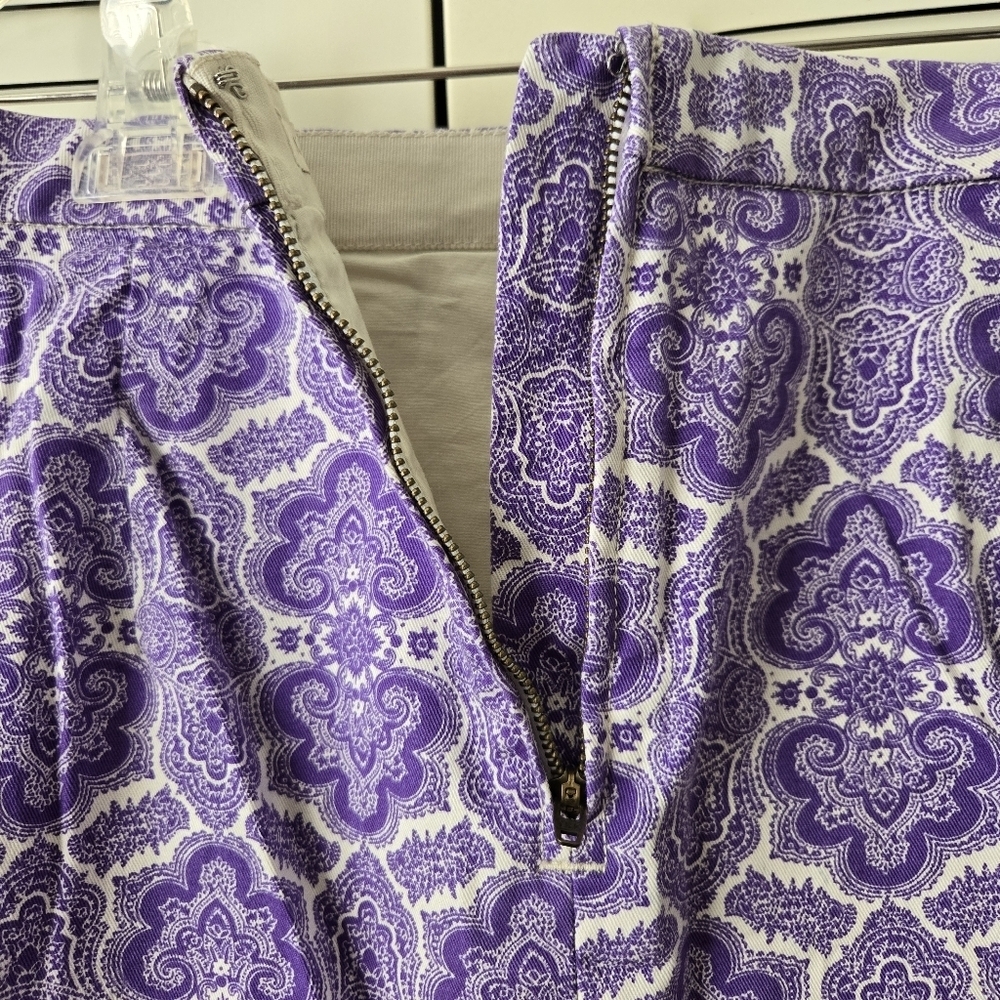 J.Crew Medallion Paisley No. 2 Pencil Skirt Purple Women Knee Length Size 4 #099 - Picture 7 of 10